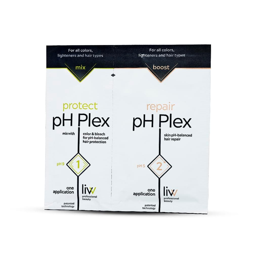 LIW pH Plex Steps 1&2 Protect & Repair Hair Care Treatment - Use with Home Hair Color & Bleach Products - Salon Quality Professional Results at Home - 1 Sachet of Steps 1 & 2