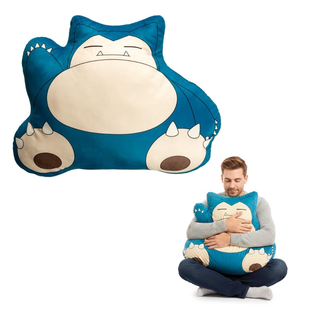 Collectibles Cozy Bedding Super Soft Plush (Officially Licensed Product) Oversized Body Pillow, 25.5 in x 36 in, Pokemon-Snorlax