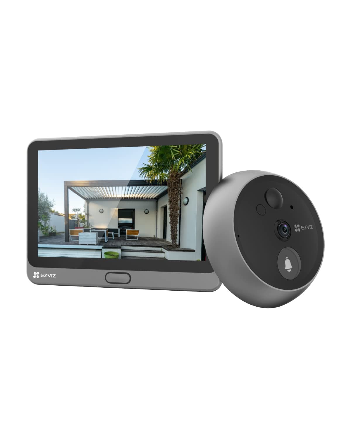CP4 1080P Door Peephole Surveillance Camera Connected Video Intercom Video Door Viewer 4.3 Inch Touch Screen Battery 4600 mAh Human Detection Two-Way Audio 5 m Night Vision