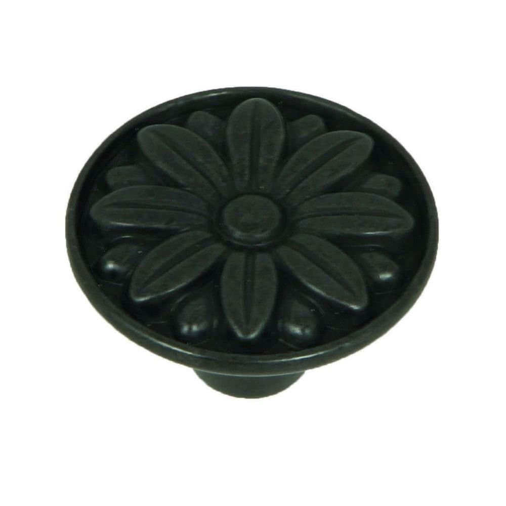 Antique Black Mayflower Cabinet Knob