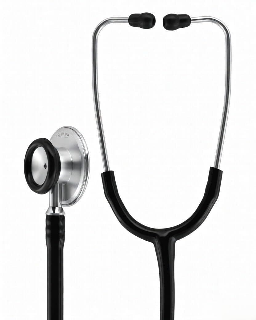 IS Indosurgicals Silvery Stethoscope (Black)