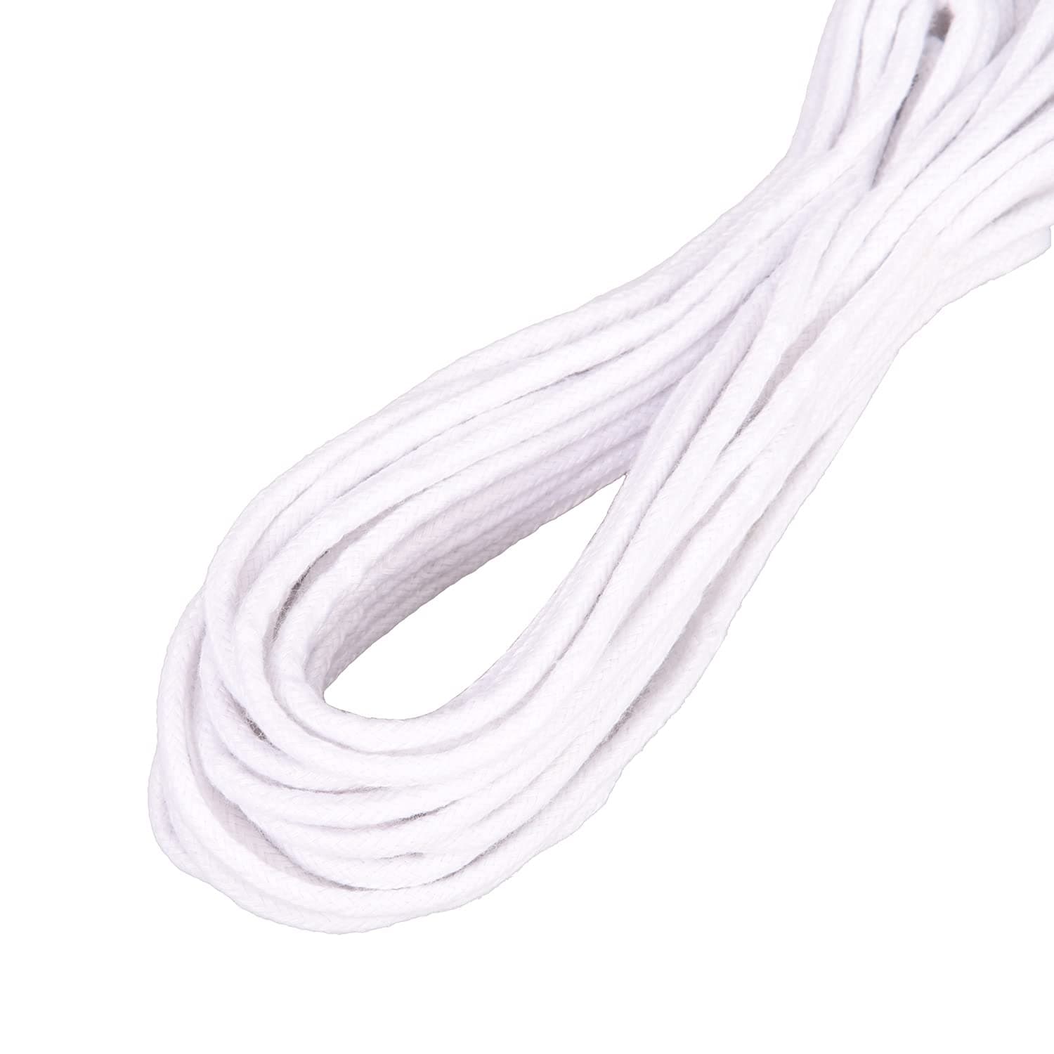 Matory 20m White Washable Piping Cord 4mm Upholstery Cord for Pillow Bed Sofa (20m)