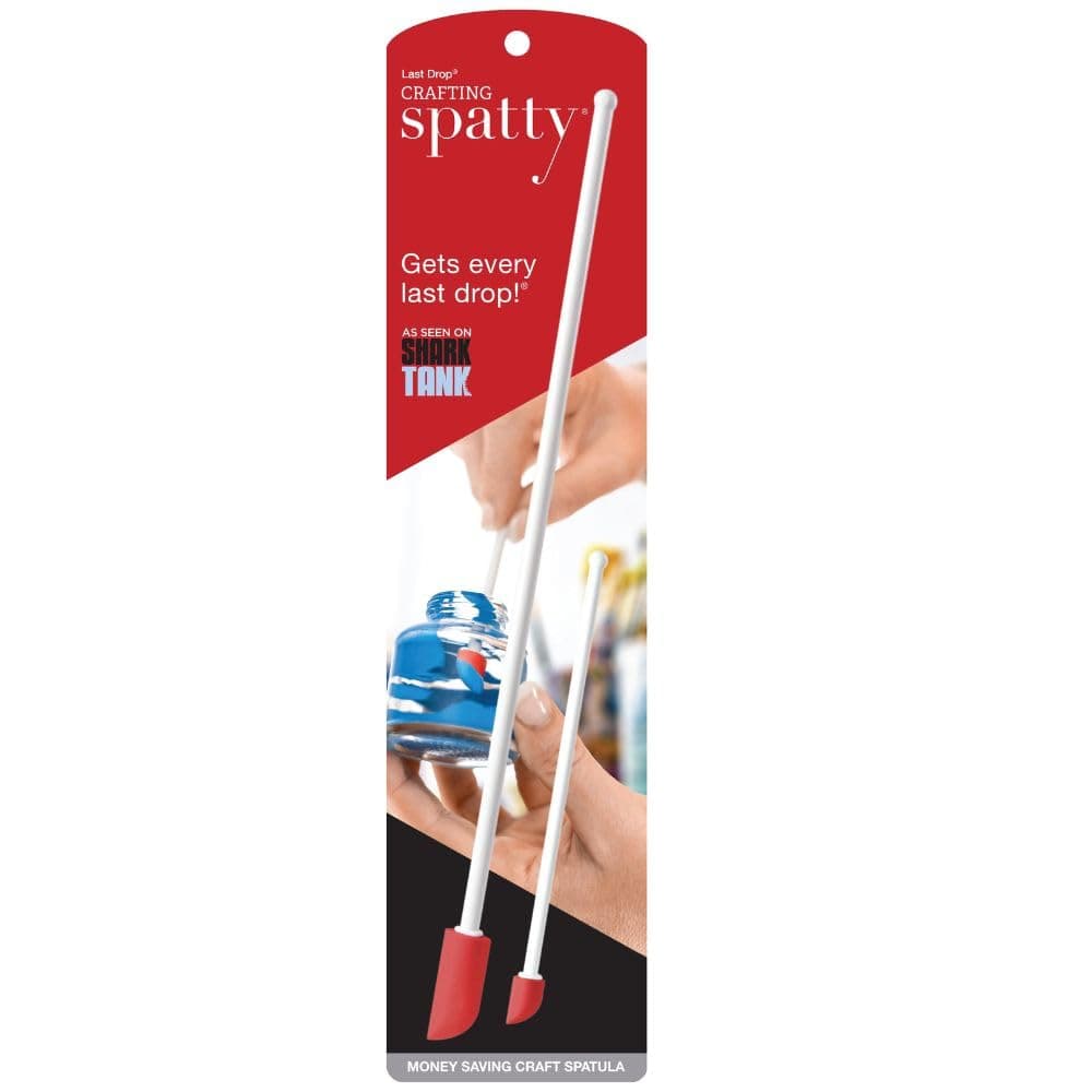 Spatty Daddy Crafting Spatula Set (6 and 12 Inch Red) Shark Tank Mom Made Scrapes Last Drop, Spatula Daddy, Reach Everything Spatula, Stocking Stuffers For Women and Grandma, Stocking Stuffers Gadget