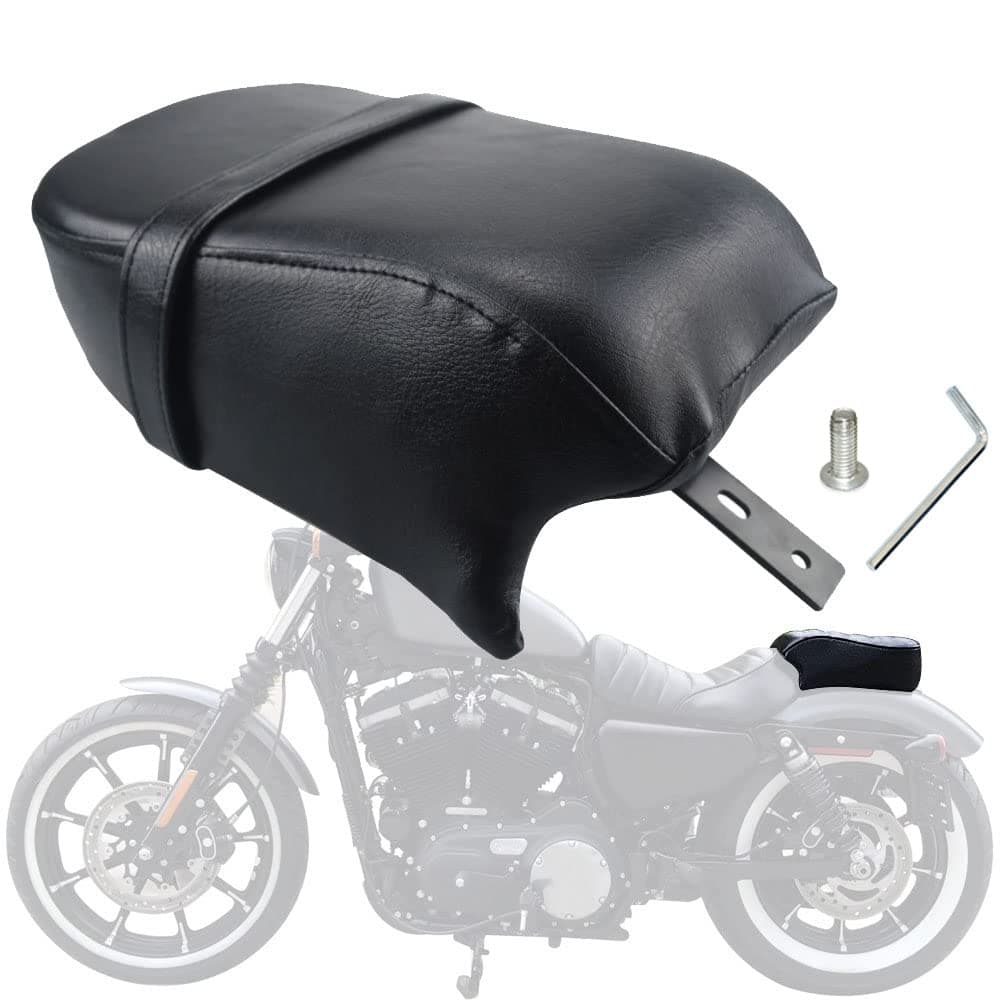 WOWTK Leather Rear Passenger Seat Pillion Fits for Harley Sportster 48 72 XL1200X 2016-2022