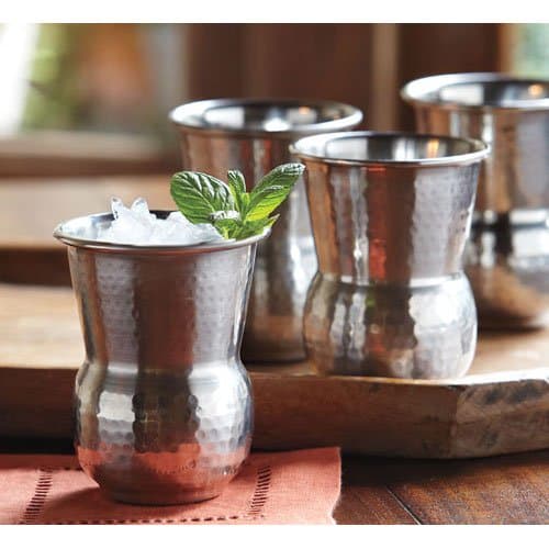 Hammered Stainless Steel Tumblers - Set of four