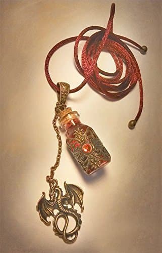 Dragon's Blood Necklace - Glass Bottle Pendant