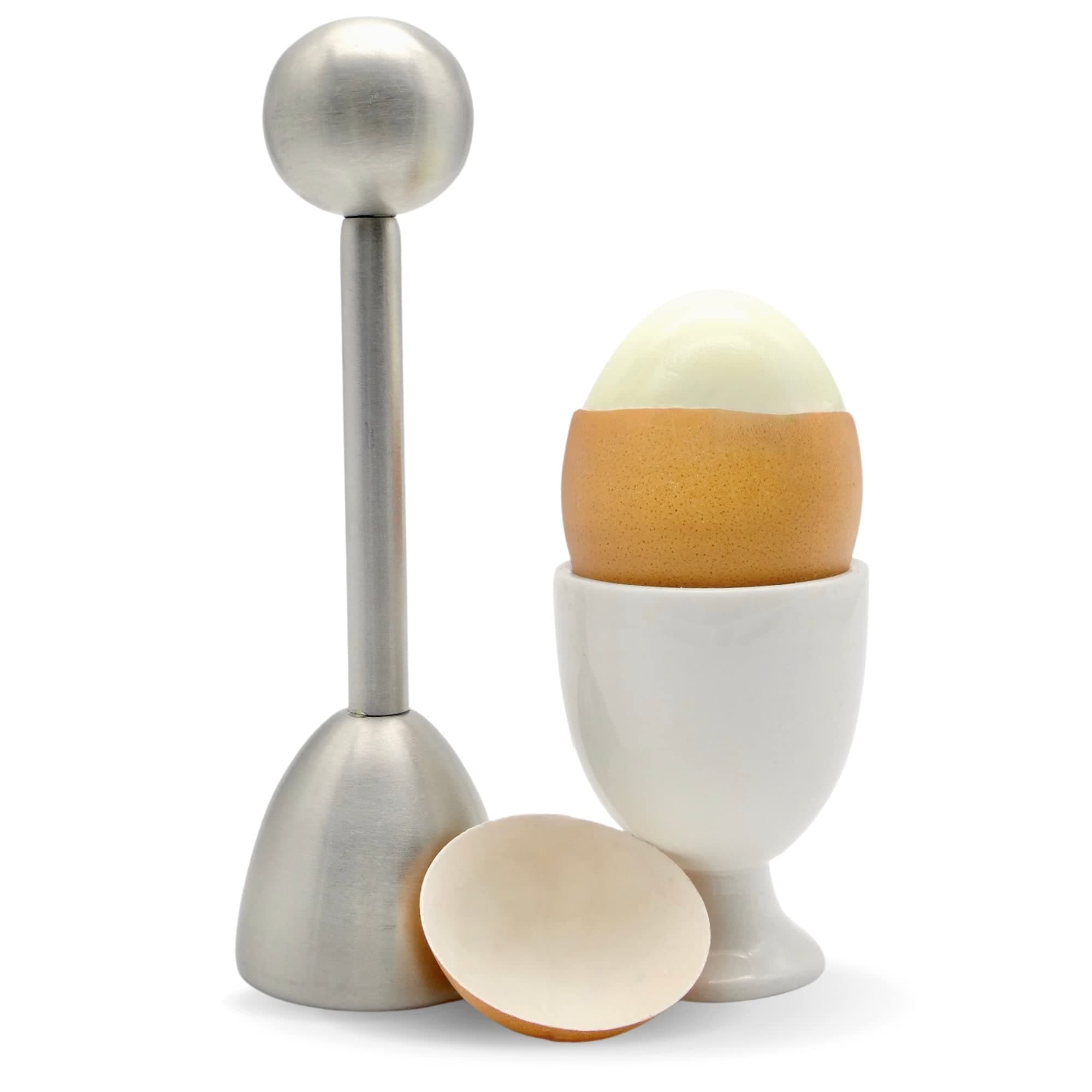 Impeccable Culinary Objects (ICO) Aluminum Egg Topper and Cracker for Perfect Soft Boiled Eggs, Silver by Impeccable Culinary Objects (ICO)
