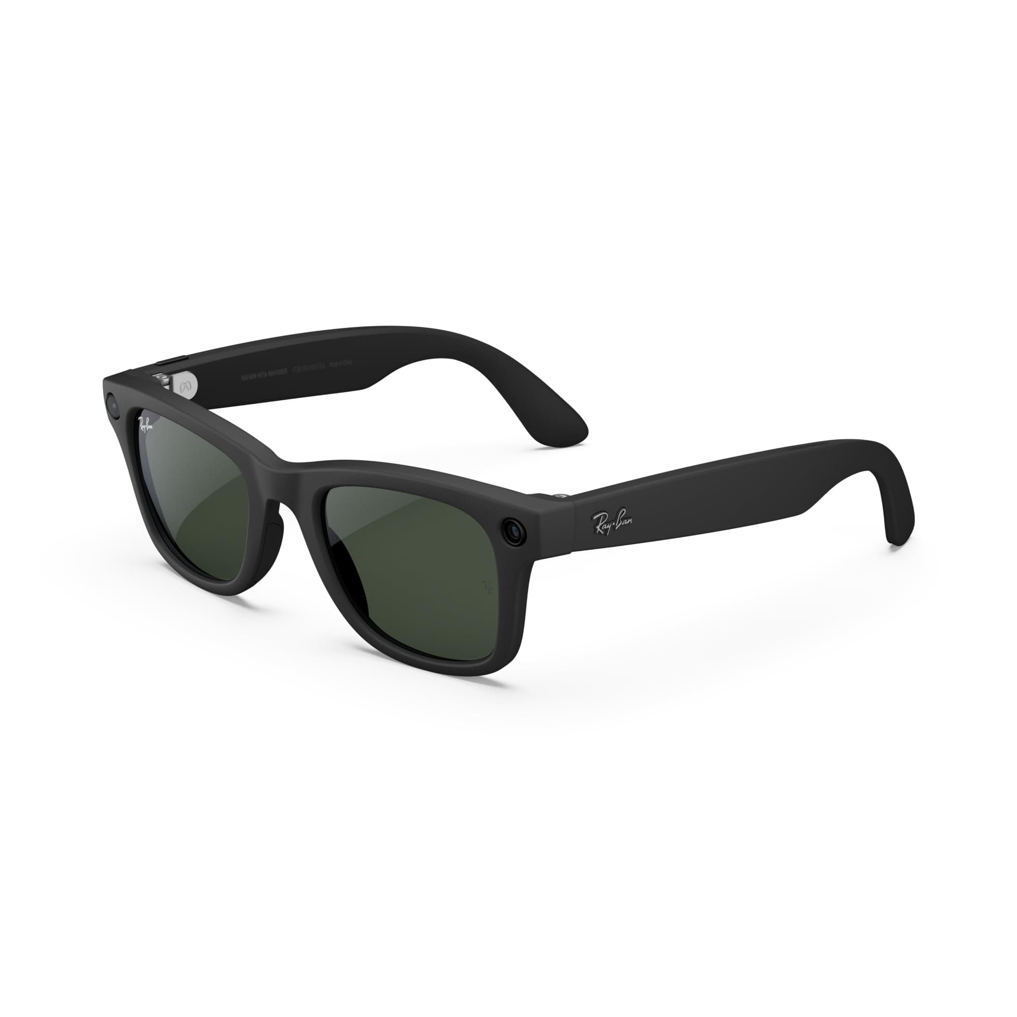 Meta Ray Ban Wayfarer Large Black & Graphite Green Smart Glasses