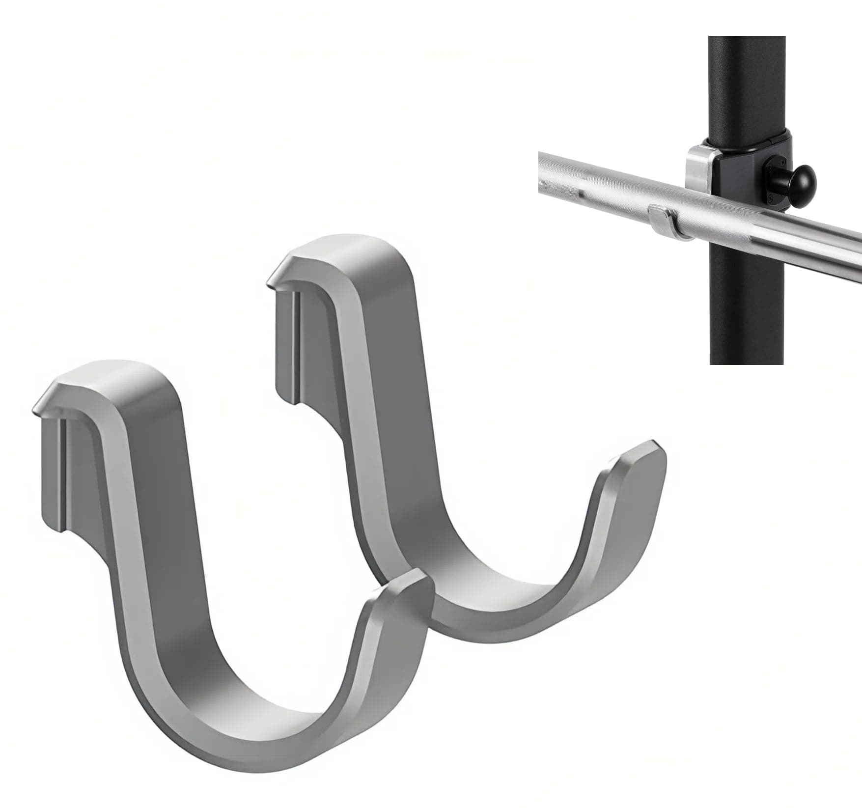 Adjustable Barbell Hooks, A Pair Adjustable Barbell Hooks Attachments for Gym Monster, Enhance Your Strength Training Experience