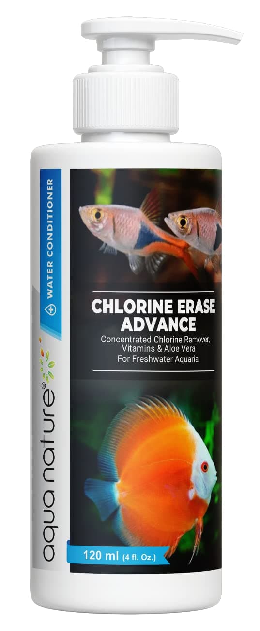 Chlorine Erase Advance Water Conditioner Concentrated Chlorine Remover With Added Vitamin & Aloe Vera For Freshwater Aquarium (120Ml)