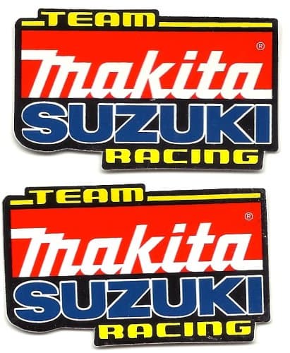 Makita Suzuki Racing Decals Stickers Set of 2 Dirt Bike Motorcycles Supercross Motocross ATV