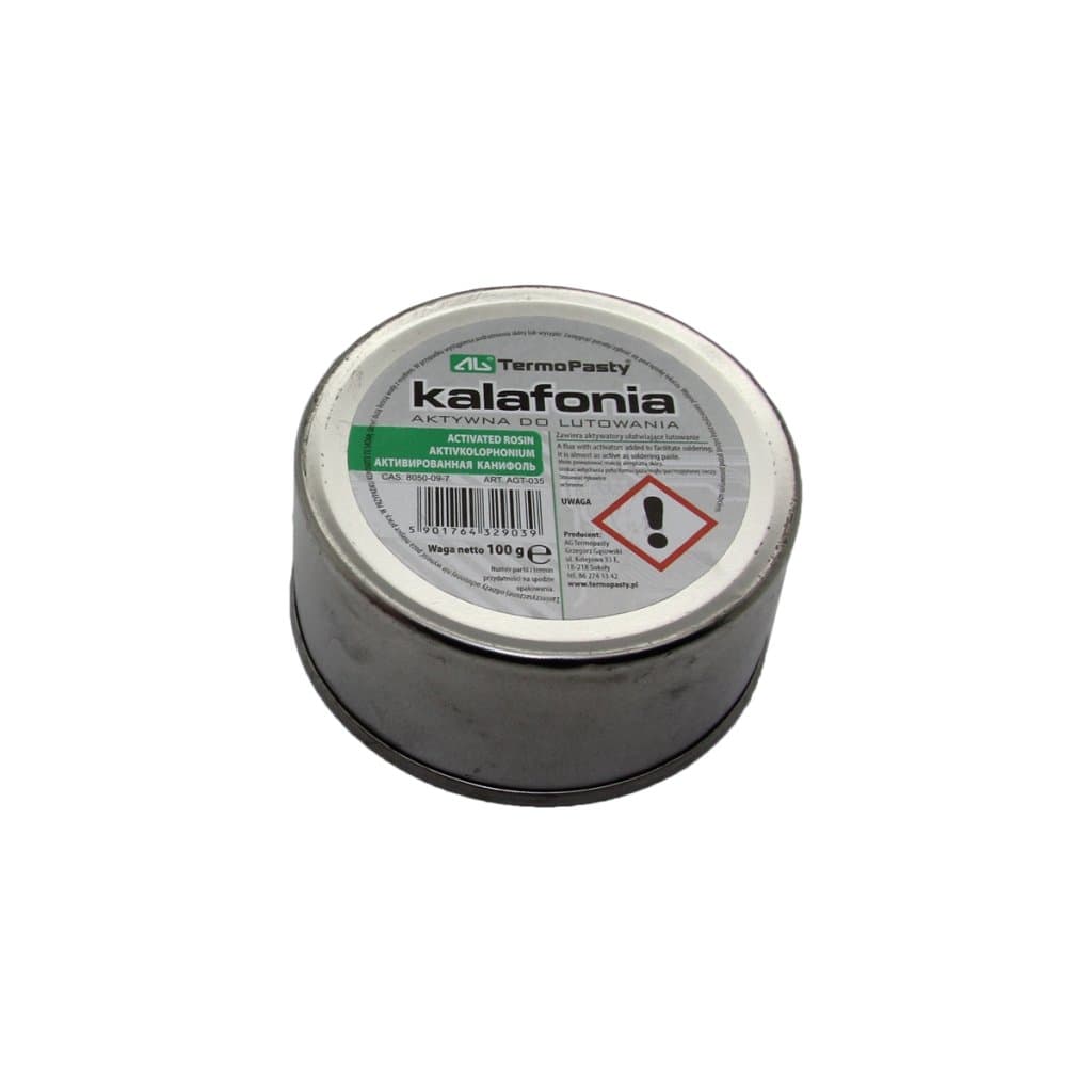 Art.AGT-035 Flux: Rosin Based No Clean,RMA Resin can 100g AG TERMOPASTY