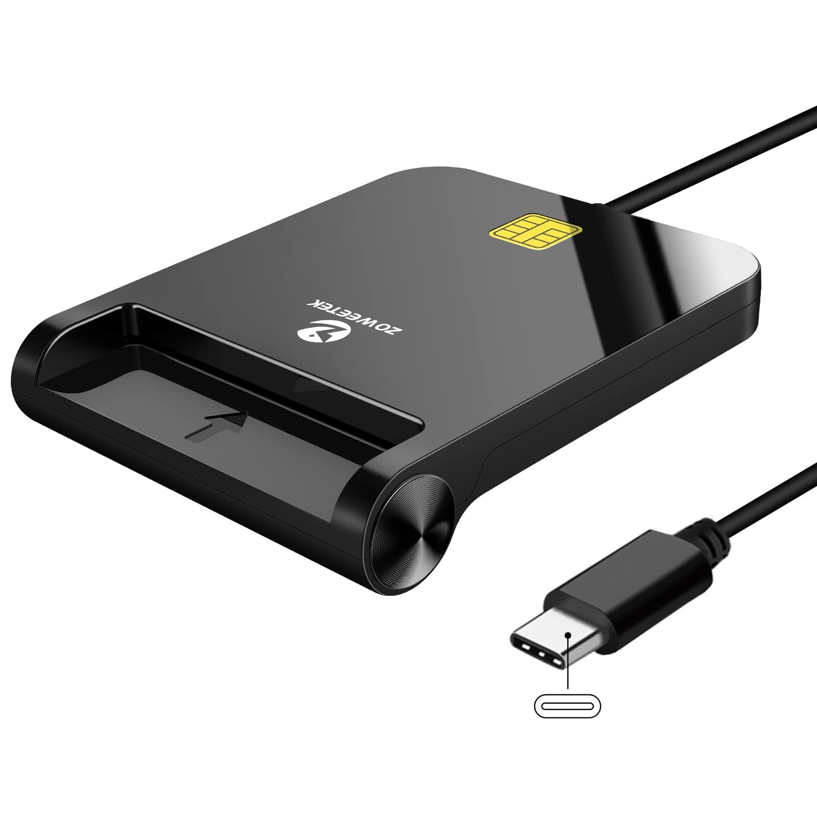 CAC Reader USB C, CAC Card Reader Military, DOD Military USB Common Access CAC, Compatible with Windows, Mac OS and Linux (Type C)