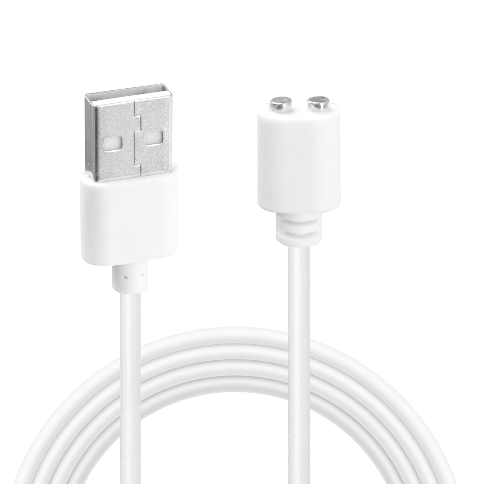 Magnetic USB Charger Cable Replacement Charging Cord Strong Magnet Compatible with Wireless Massager Smart Devices Long-Lasting Safe Charging Solution 7mm Dual Pin 0.8m