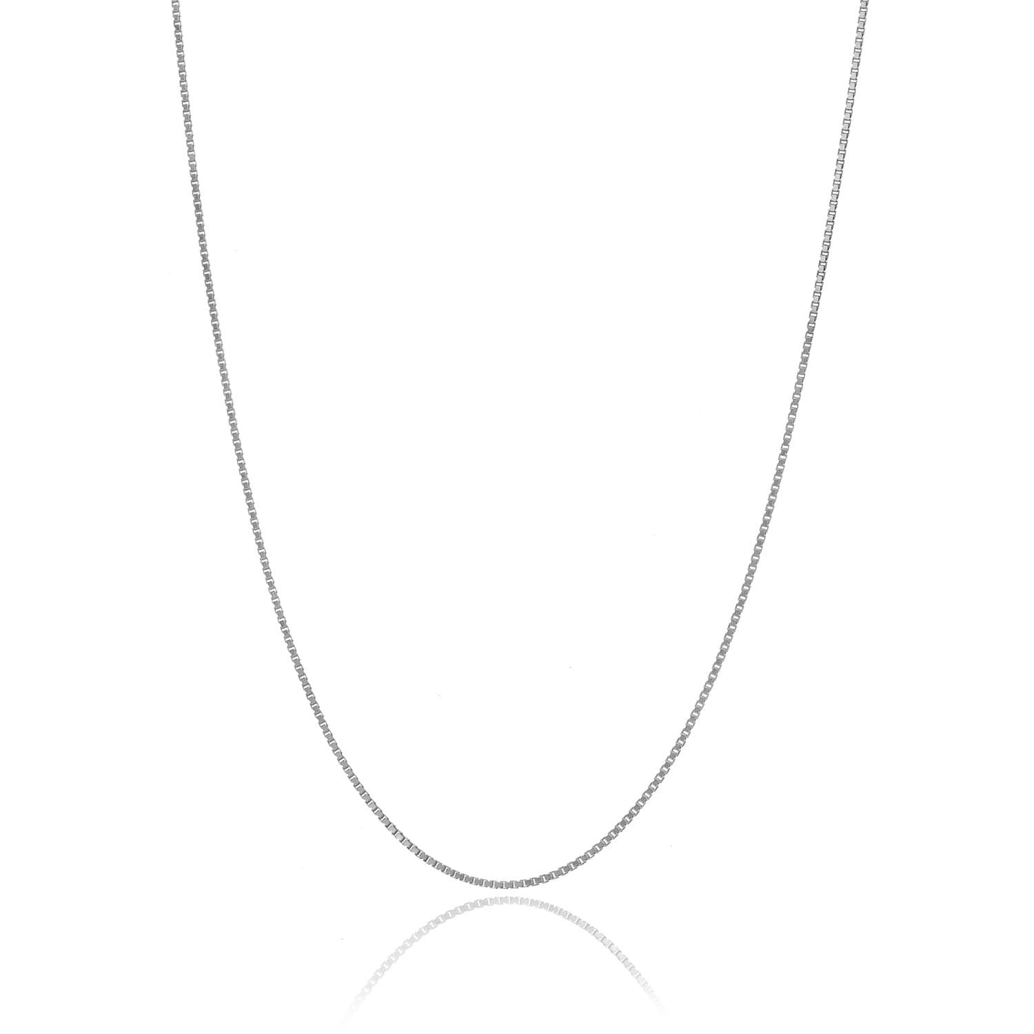 Bling For Your BuckSterling Silver Chain Necklace for Women and Men | Thin Italian Box Chain 0.7mm 925 Silver Necklace Chain | Choose Length 14 inch - 40 inch | Short Choker Sizes, Long Chains