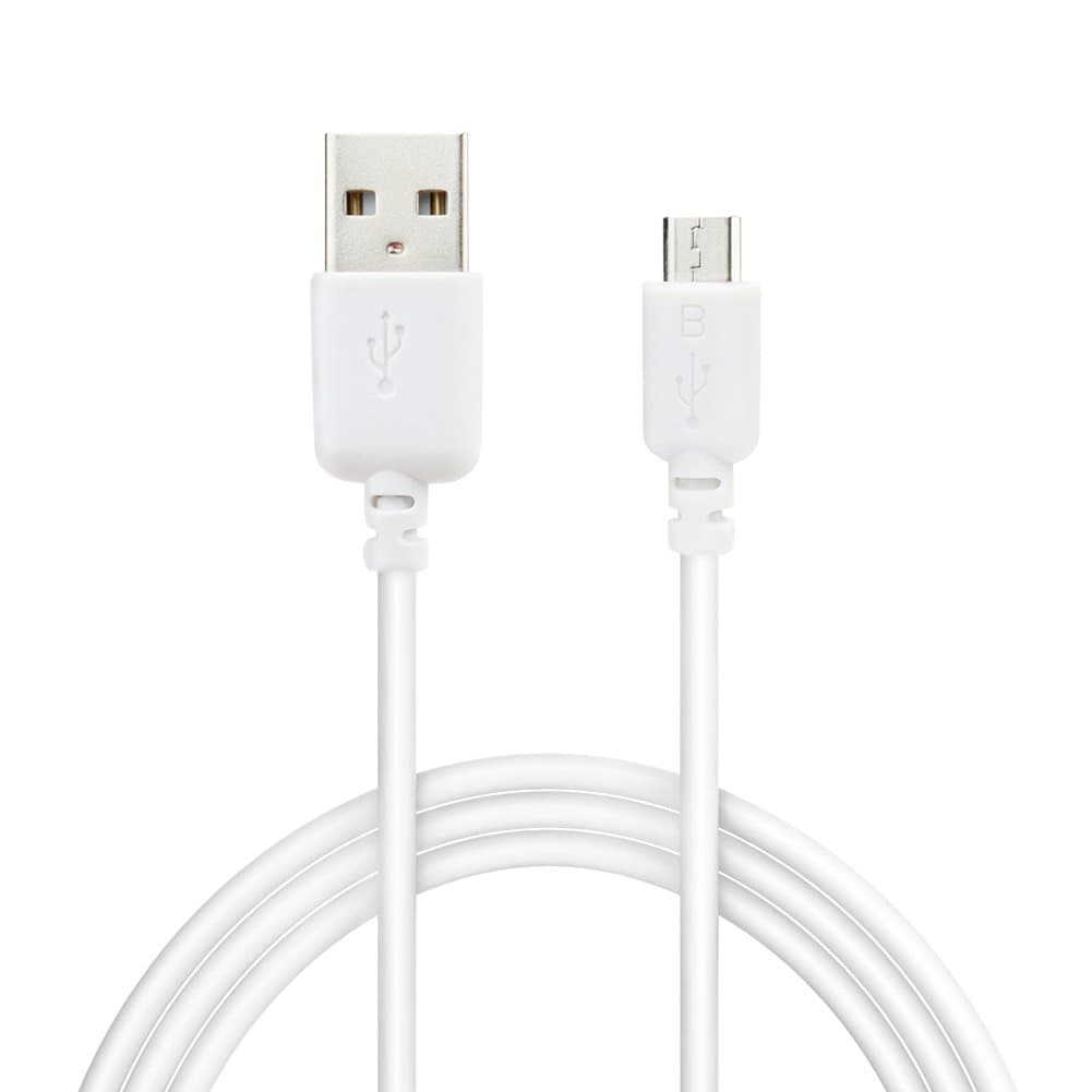 EZOPower Micro-USB Cable, 6 Feet White Micro-USB Sync & Charging Data Cable