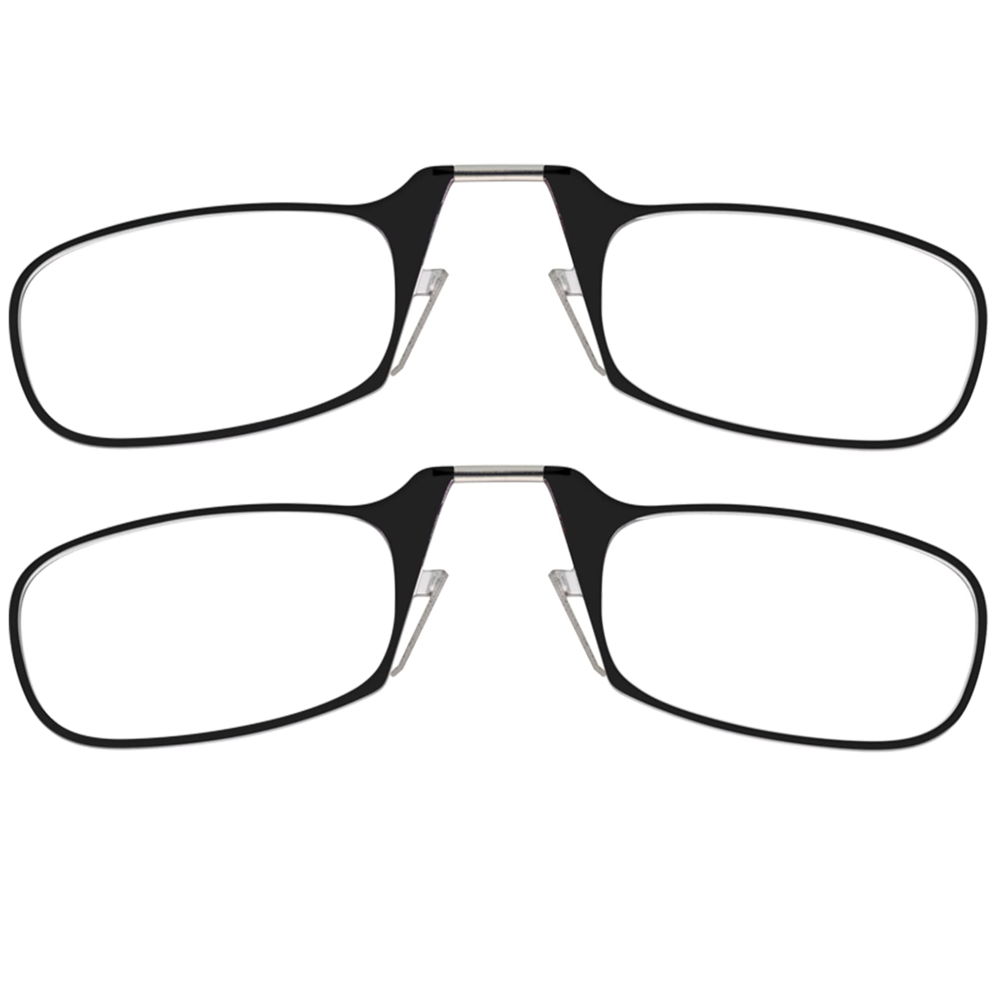 Readers Rectangular Reading Glasses, Black, 44mm + 1.5