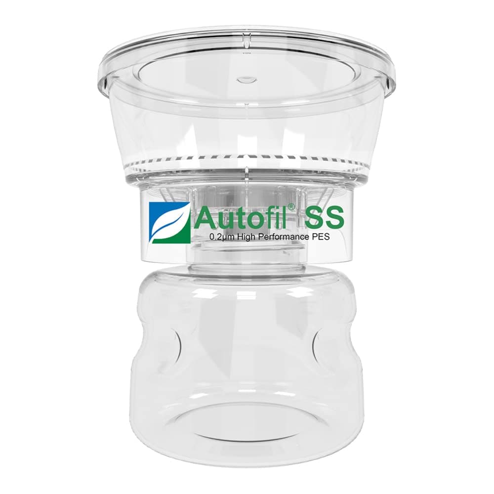 116-7233-RLS Autofil SS 250 mL .2μm High Flow PES Bottle Top Filter, Full Assembly, 5.75" Height, 4.56" Wide, 4.56" Length, Polystyrene (PS) (Pack of 12)