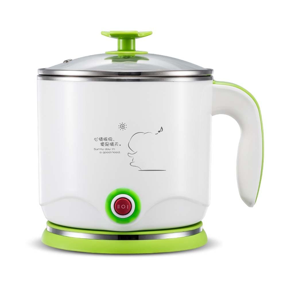 Lotor Portable 1.2L Mini Electric Pot Kettle Cooker for Cooking Soup porridge and Steamed Food (green)