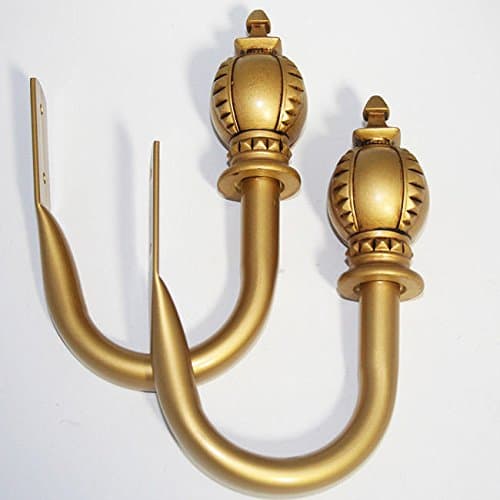 Metro Shop Lewis Crowning Antique Gold Curtain Holdbacks (Set of 2)