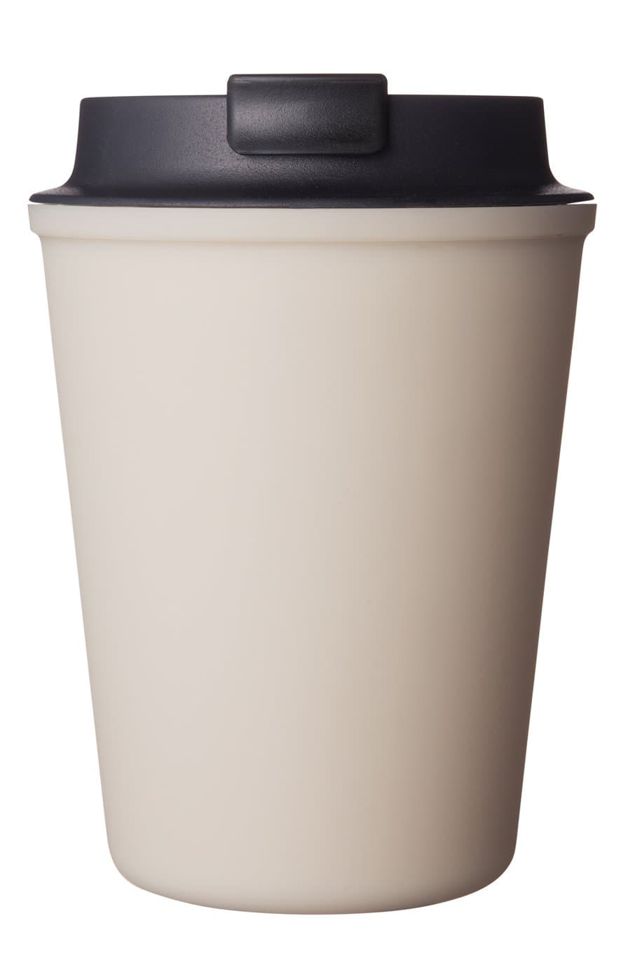 Rivers Drinkware Wallmug Double Walled Plastic Travel Cup, Beige, 350 ml (SLBE)