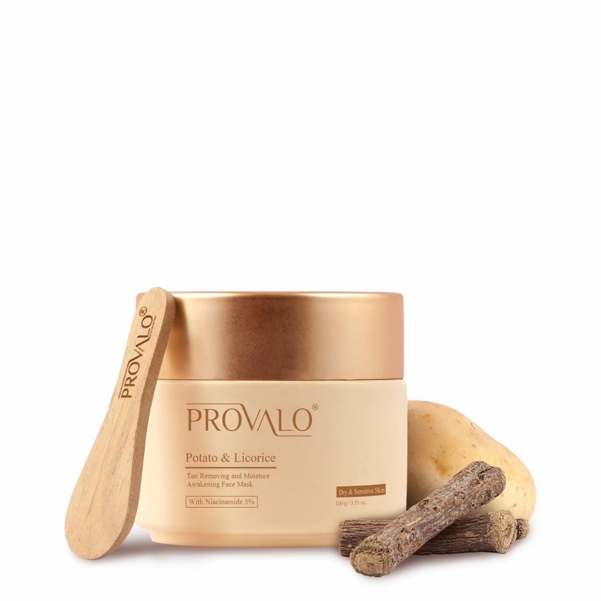 ProvaloPotato & Licorice Tan Removing and Moisture Awakening Face Mask for Skin Brightening and Nourishment suitable for Dry & Sensitive Skin(Men & Women)
