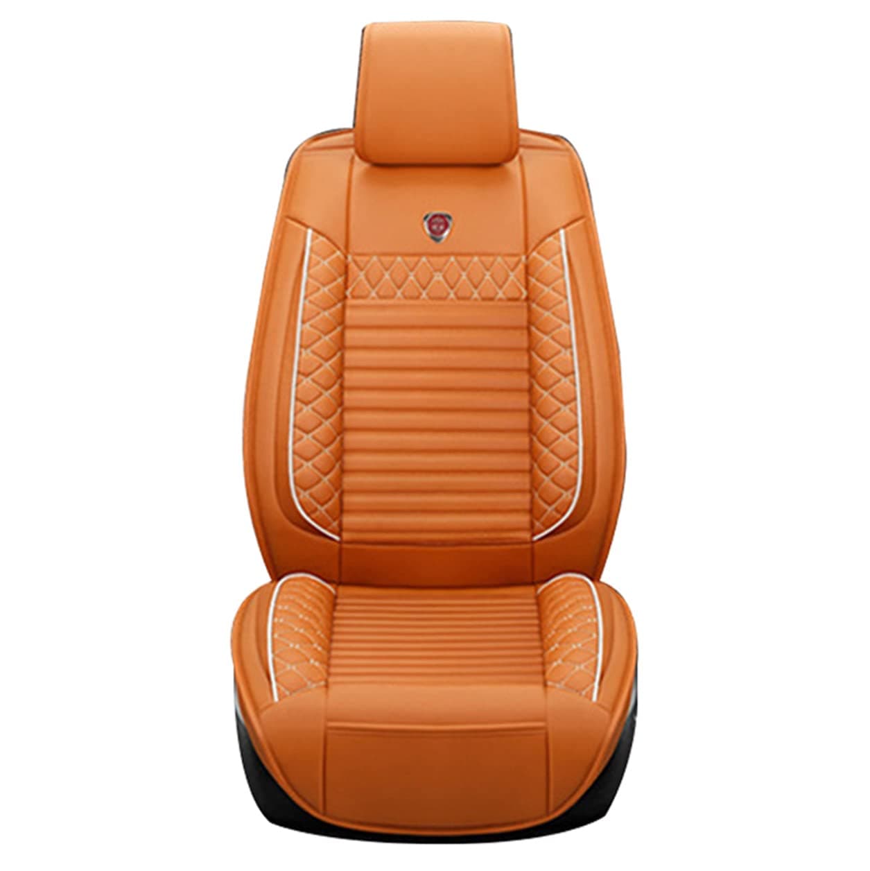 Custom Car Seat Cover for Superb Fabia Octavia Rapid Yeti Combi Karop Kodiaq 5-Seat Car Seat Cushion Cover Full Set Needlework PU Leather Seat Pad Protector (Cayenne)