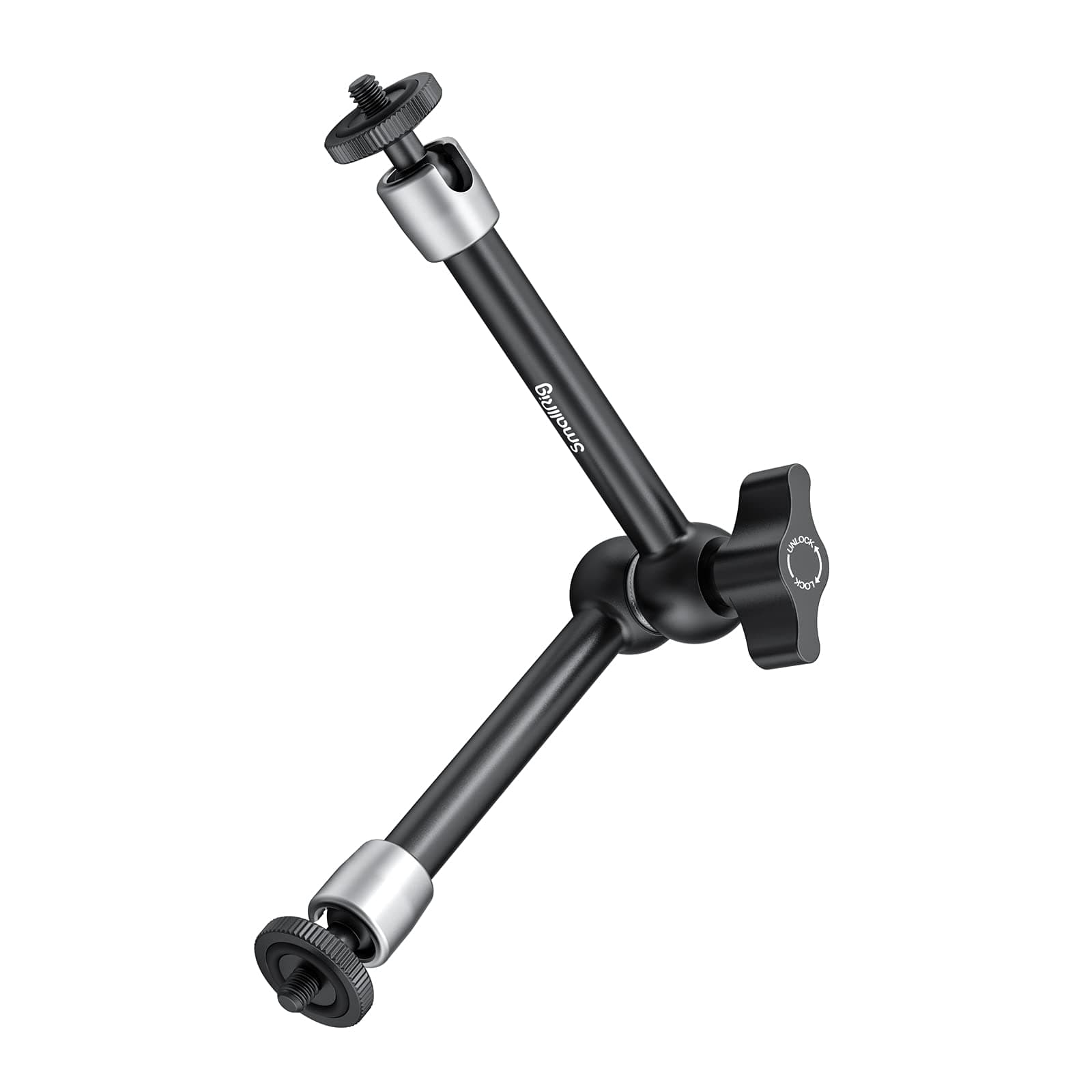 2066B Articulating Arm 9.8in – Adjustable Magic Arm with Dual Ball Heads, 1/4"-20 Screw Mount for Camera Monitor, LED Light, Microphone, DSLR Rig & Video Accessories