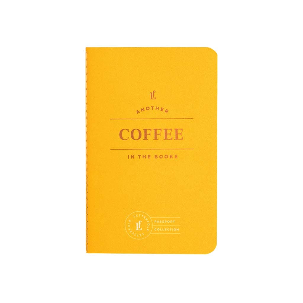 Letterfolk Coffee Passport Journal - Great Drink Journal for Coffee Lovers - Pocket-Sized Coffee Tasting Journal with Prompts - 3.5" W x 5.5" H Office Product