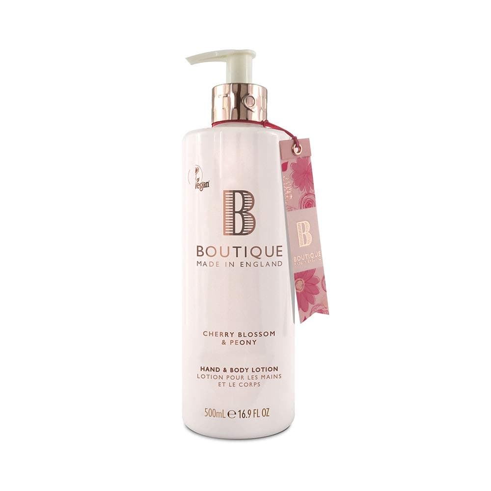 Boutique Made In England Cherry Blossom & Peony Vegan Hand & Body Lotion 1 x 500ml