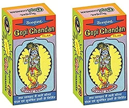 Gopi Chandan Tika Kesria Tika Pooja Tika Chandan Tilak Kesriya Pooja Tilak Tika Powder for Pooja Yellow