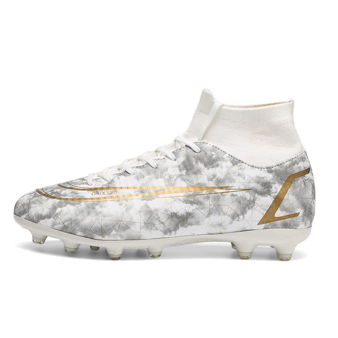 CXDSPMens Hightop Soccer Boots Cleats Outdoor Athletic Sneaker Turf Football Shoes Spikes Indoor Youth