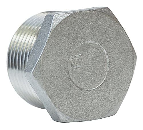 Trenton Pipe SS316-67004H Pipe Fitting, Class 150, Cast Stainless Steel Grade 316, Hex Head Plug, 1/2" NPT Male