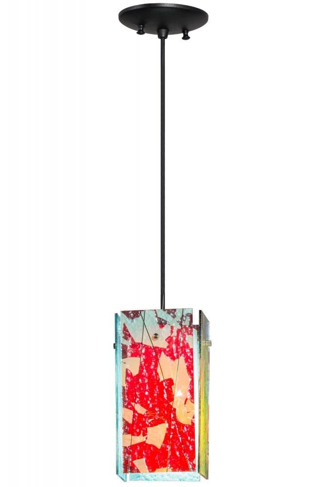 7 in. Metro Fusion Fire and Ice Branches Quadrato Mini Pendant