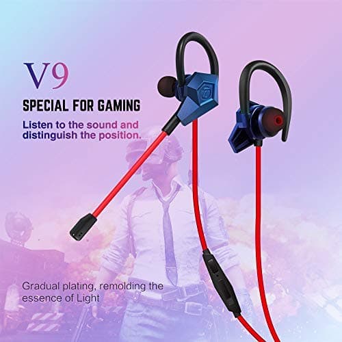 Soutege V9 in-Ear Wired Gaming Headphones with Detachable Mic Compatible with PS4,PSP, Xbox 360, Xbox One,Computers and cellphones. - Gradual Purple