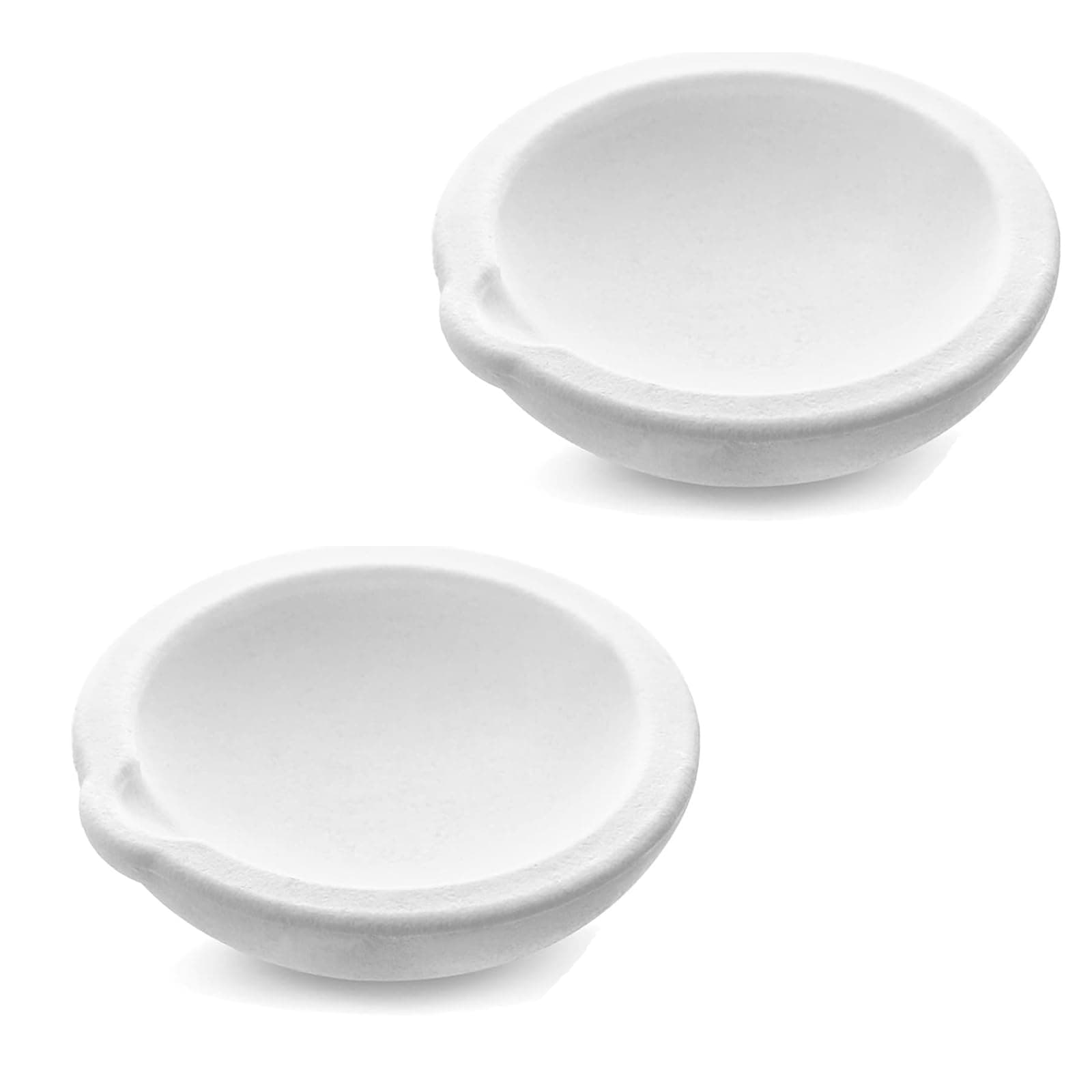 Ceramic Quartz Crucible Bowl Dish Cup Furnace Melting Casting Refining Gold Silver (2pcs 750g)