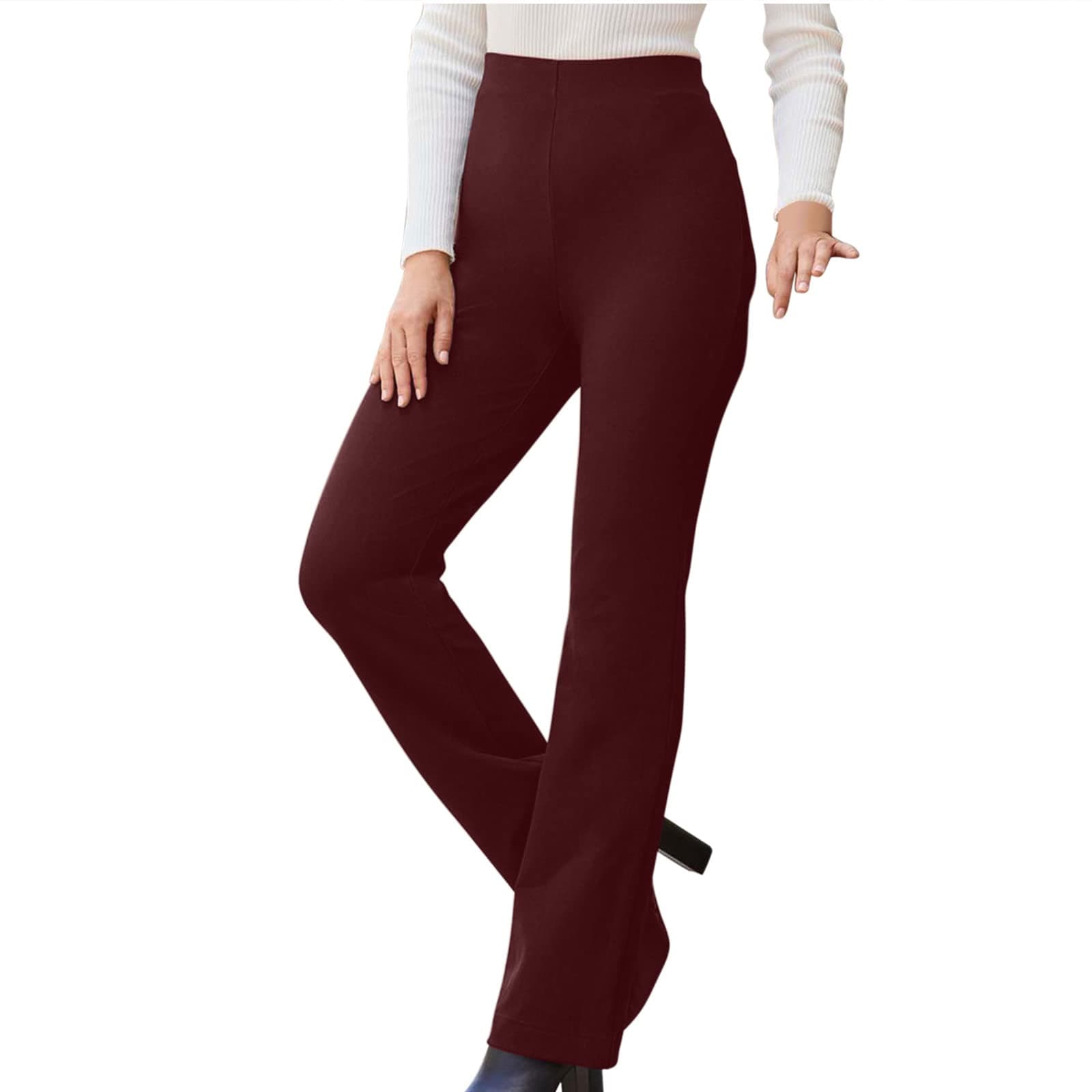 YMADREIGWork Pants Women High Waist Dress Pant 2024 Business Casual Outfits 4 Way Stretch Bootleg Yoga Pants Workout Slacks