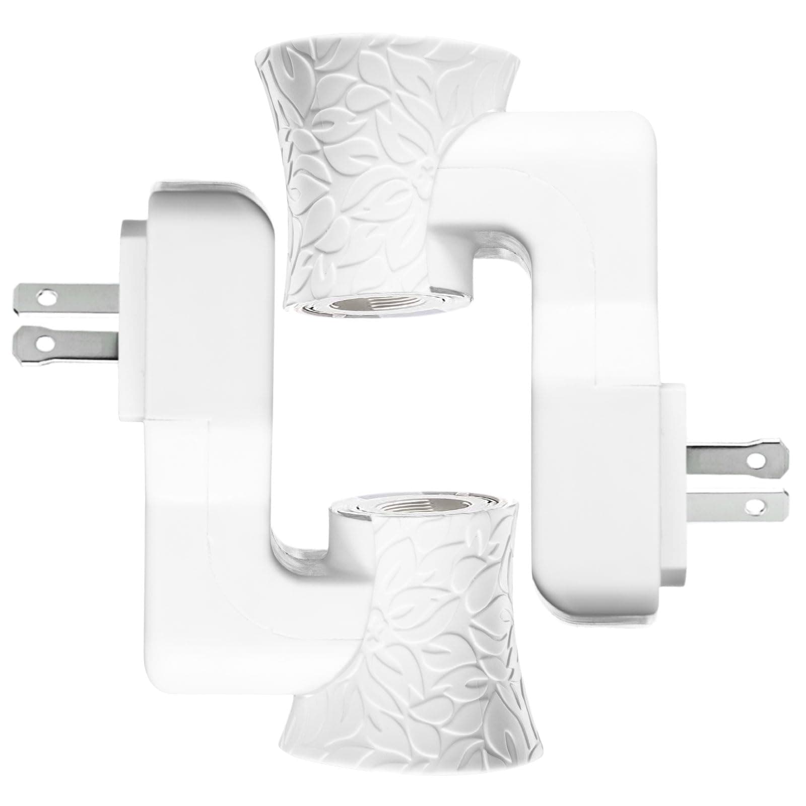 Polarized Plug in Diffuser Compatible with Bath and Body Works Refill Replacement of WallFlower or DIY Wall Plug Air Freshener with Essential Oil ETL EMC CE Certificated (2 White Plugs)