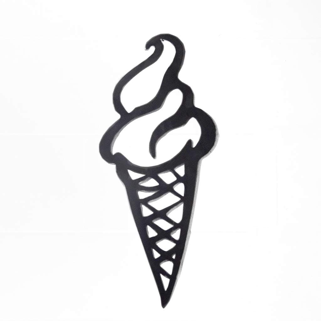 ice cream wall art Solid Steel Metal hand finished (50cm)