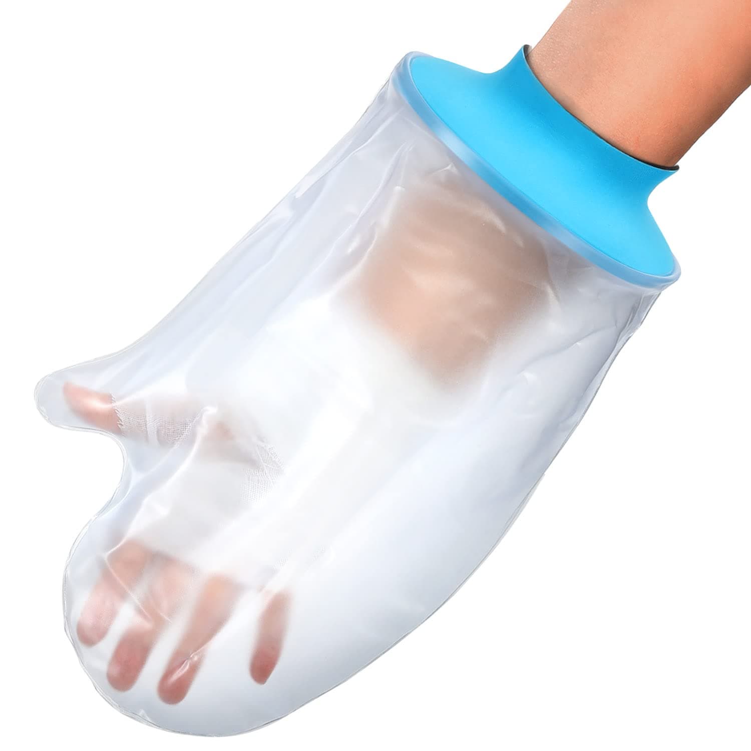 sunby Waterproof Hand Cast Cover for Shower Bath, Adult Watertight Wrist Wound Protector Resuable Bandage Sleeve Bags for Broken Hand, Wrist, Fingers, Surgery, Burns