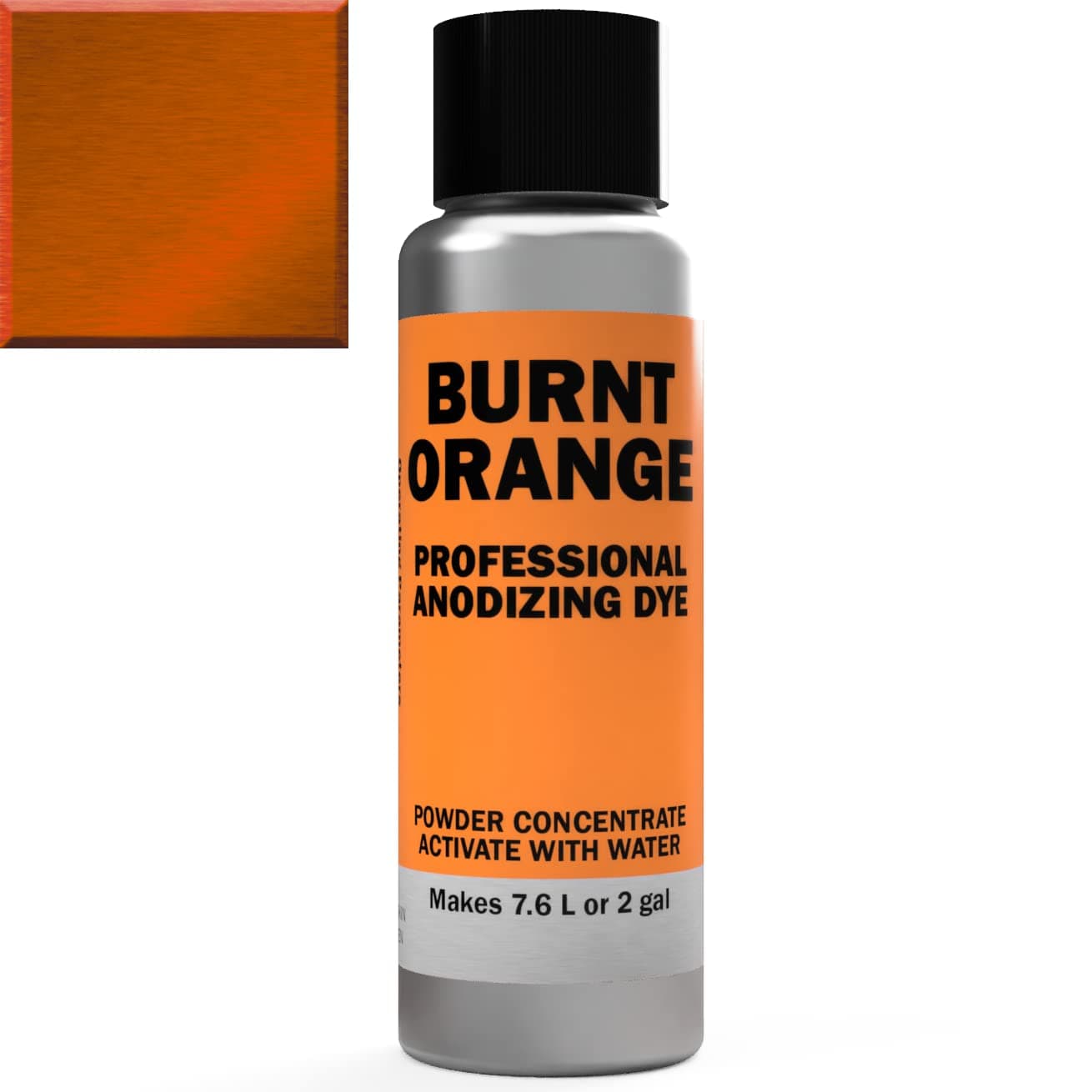 Professional Aluminum Anodizing Pigment Dyes | Orange 2B | Light to Rich Orange | Powder Concentrate Makes 7.6 Liters or 2 Gallons