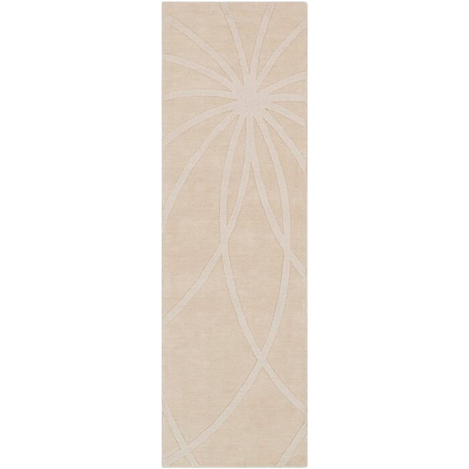 ZARA CARPETS; 'can change the floor ZARACARPETS Solid Plain Hand Made Rugs Runner Size 2 Feet by 6 Feet (2x6 feet) Cream Web