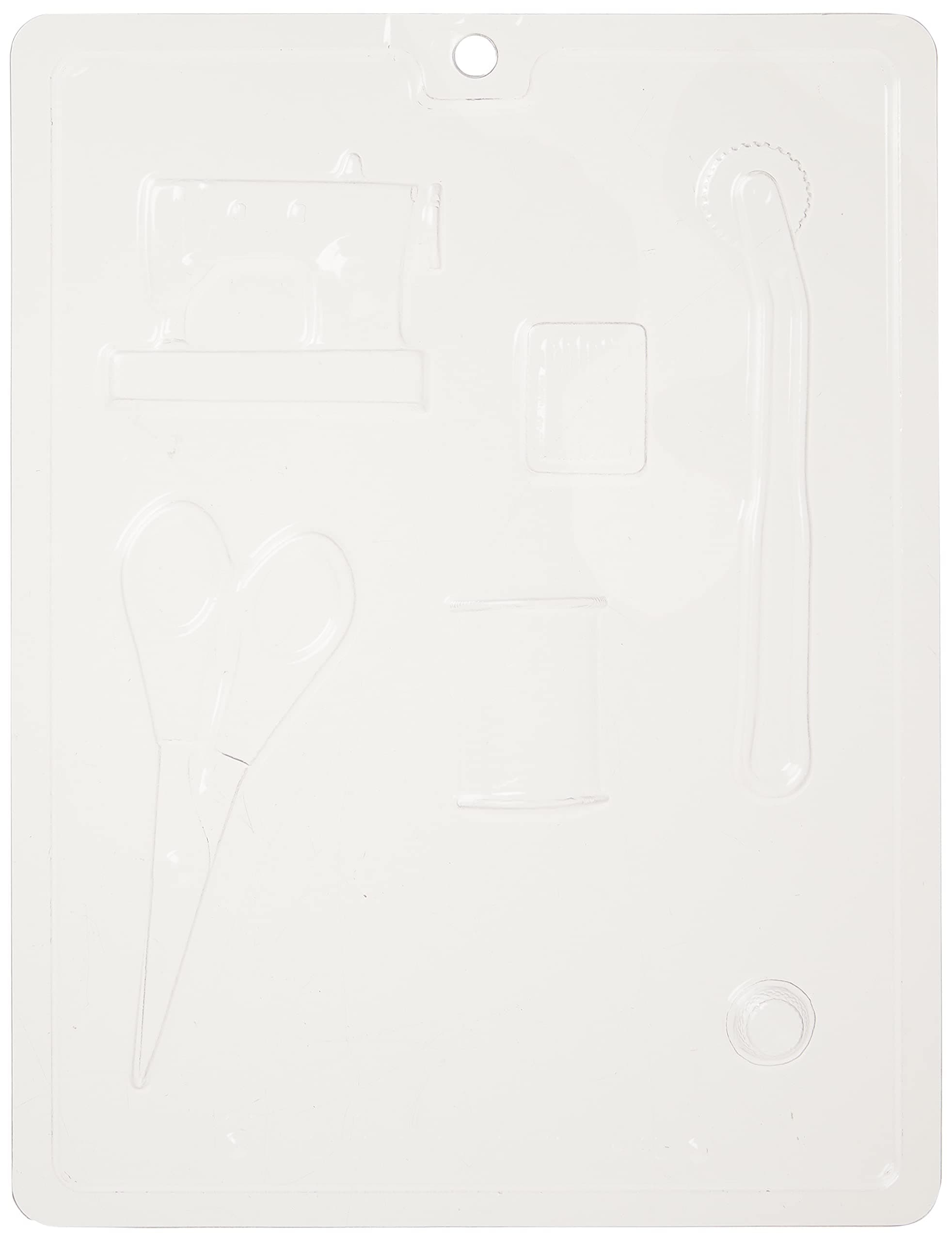 Cybrtrayd Life of the Party Sewing Machine Kit Thread, Ripper, Tracing Wheel Chocolate Candy Mold in Sealed Protective Poly Bag Imprinted with Copyrighted Cybrtrayd Molding Instructions