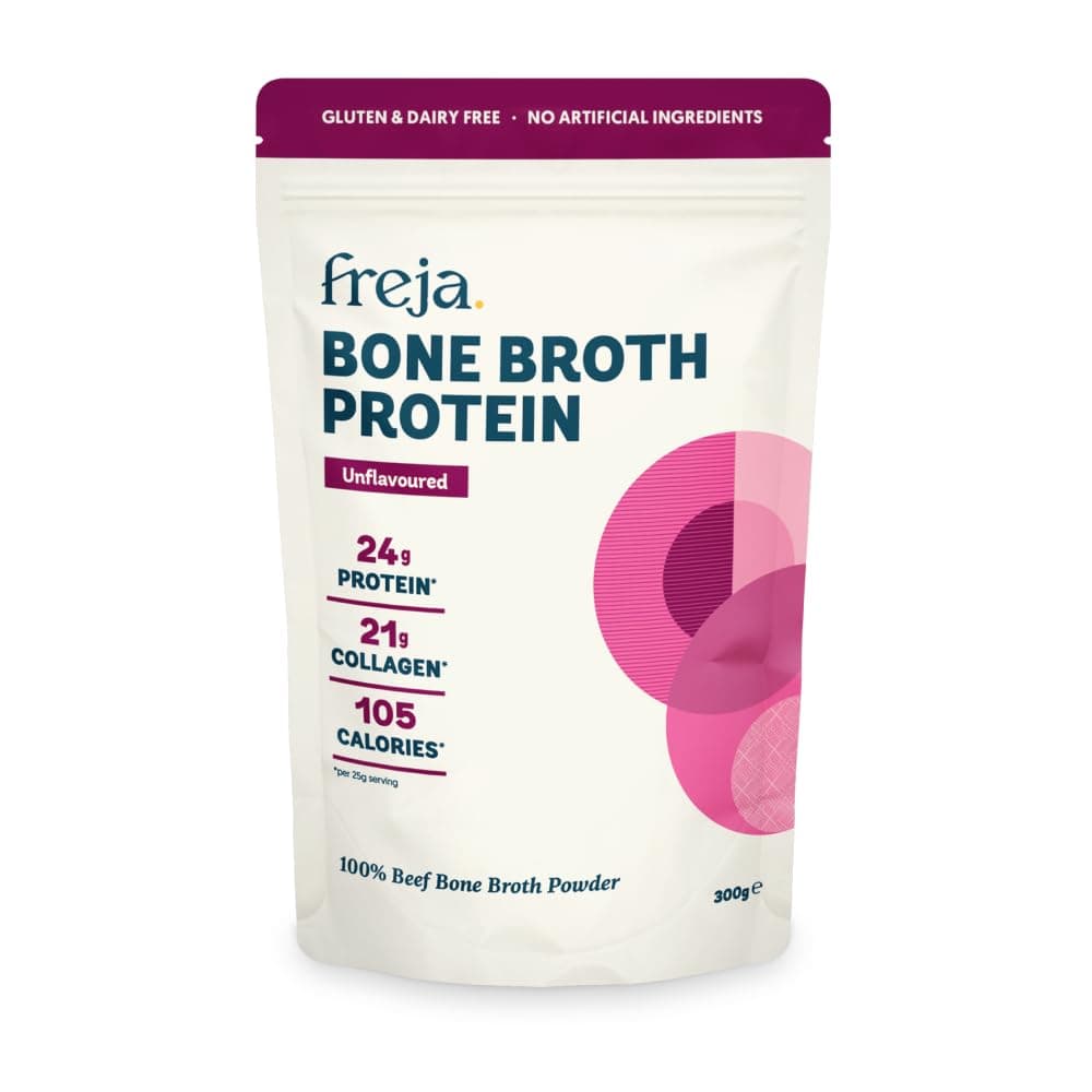 – Freja Bone Broth Powder | 100% Natural Collagen & Protein Powder | Pure Beef, Grass-Fed | Amino Acids & Minerals | Nutrition for Healthy Gut, Skin, Hair & Nails | 300g (15 Servings)