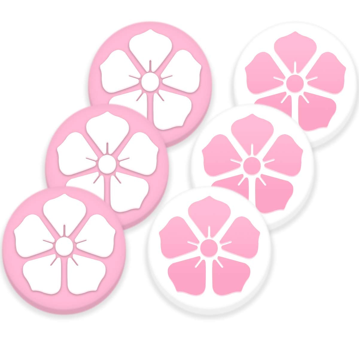 Ferkurn Switch Thumb Grip Caps for NS Switch Joycon & Switch Lite, Switch Joystick Caps Analog Sakura Grips Button Cap Joy con Grip Cover Controller Cute Accessories Kawaii Skin Thumbstick Grips