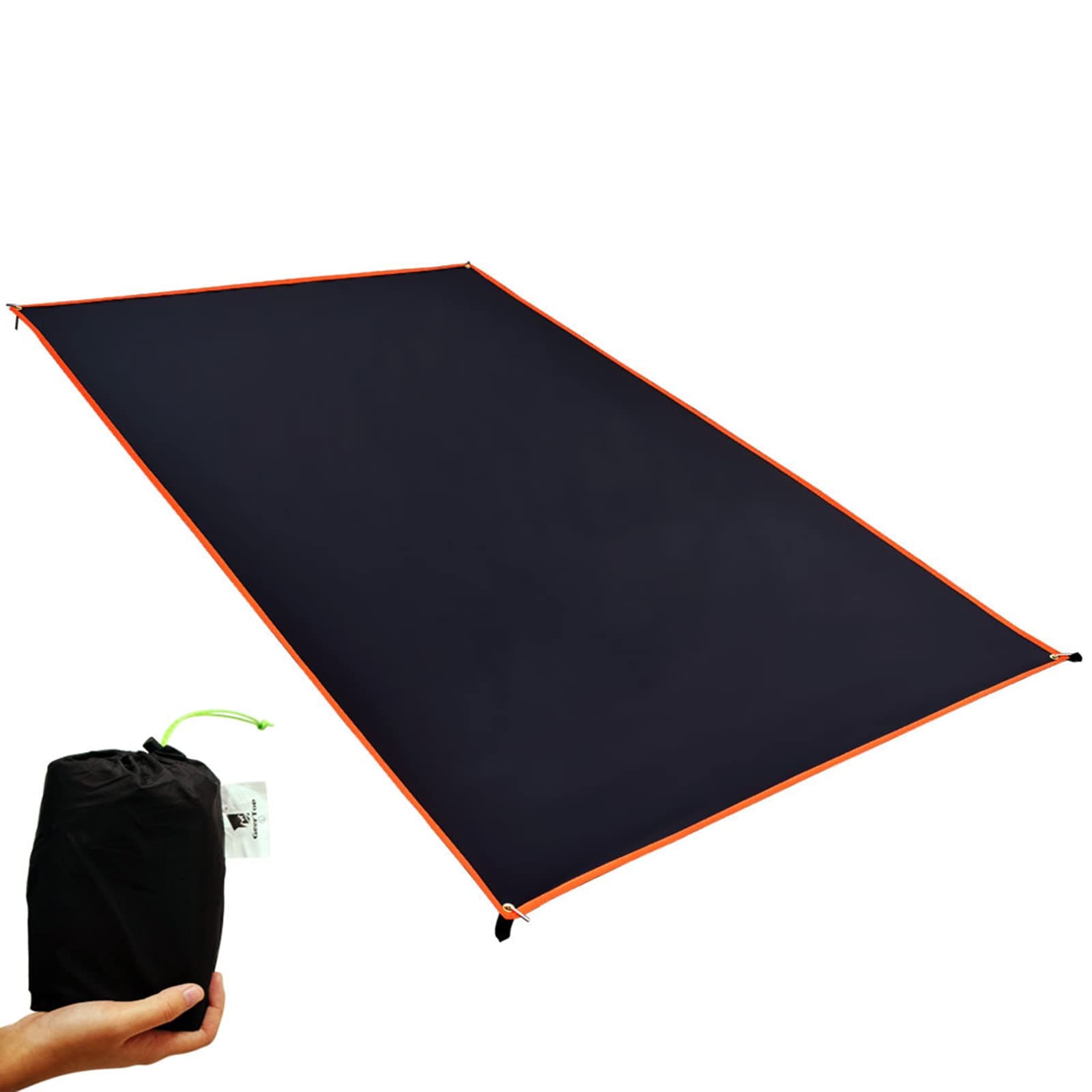 GEERTOP Ultralight Tent Footprint Waterproof Black Tent Tarp Ground Sheet Mat for Under Tent, Camping, Backpacking, Hiking, Picnic