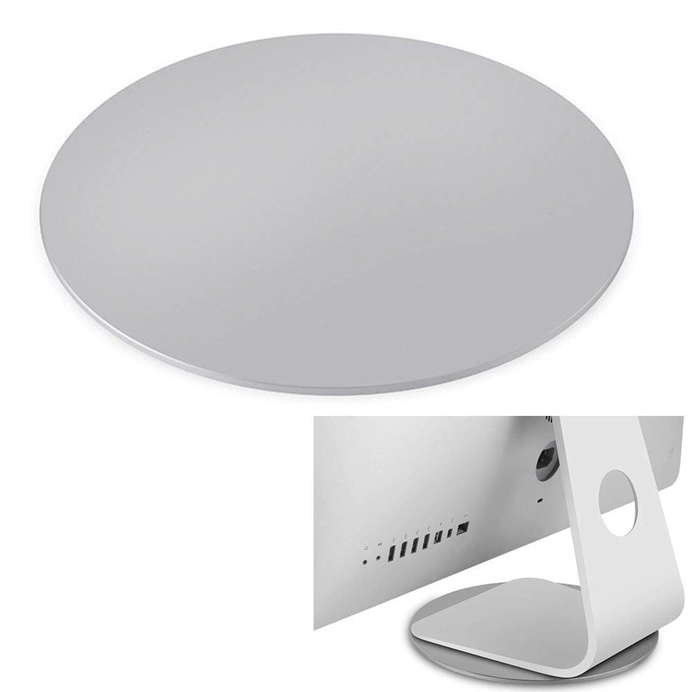 360 Rotation Monitor Swivel Base, Silver Aluminum Alloy Computer Screen Monitor Turntable Stand Flat Panel TV Rotating Swivel Base Mat for iMac,Laptop,Potted Plants,Airts & Crafts and More