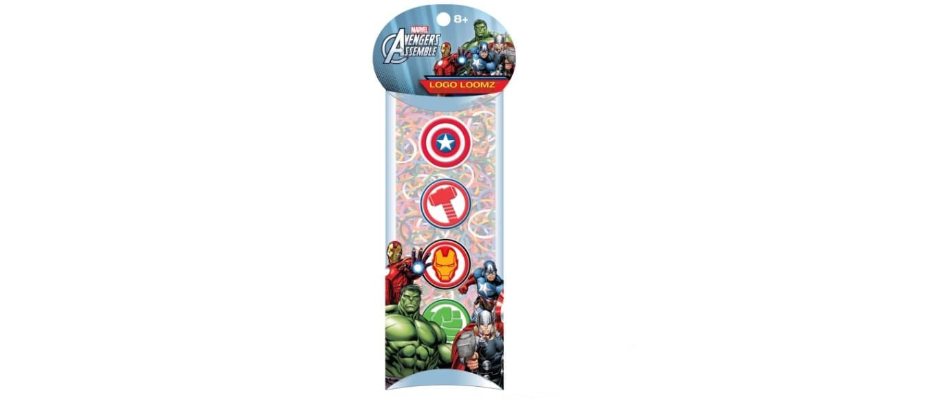 Marvel Comics Avengers Loom Bands and Charm Pack (100 Bands, 6 Clips and 4 Charm)