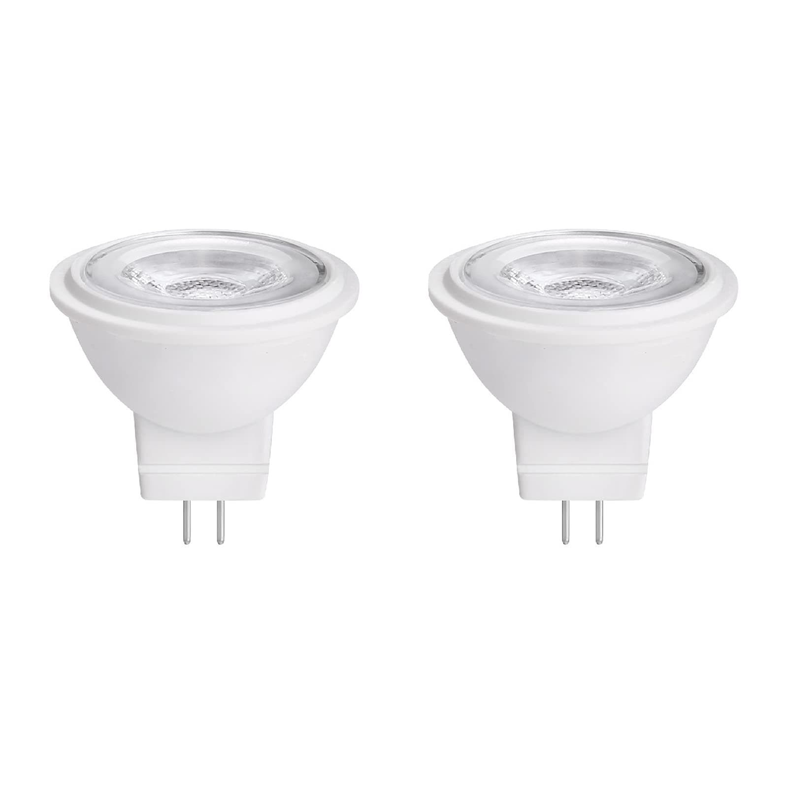 MR11 Gu4.0 Bi-pin LED Light Bulb 3W 12VAC/DC Low Voltage LED Spotlights Warm White 2700K-3000K for Outdoor Landscape Lighting and Indoor Recessed/Track Lights 2pcs