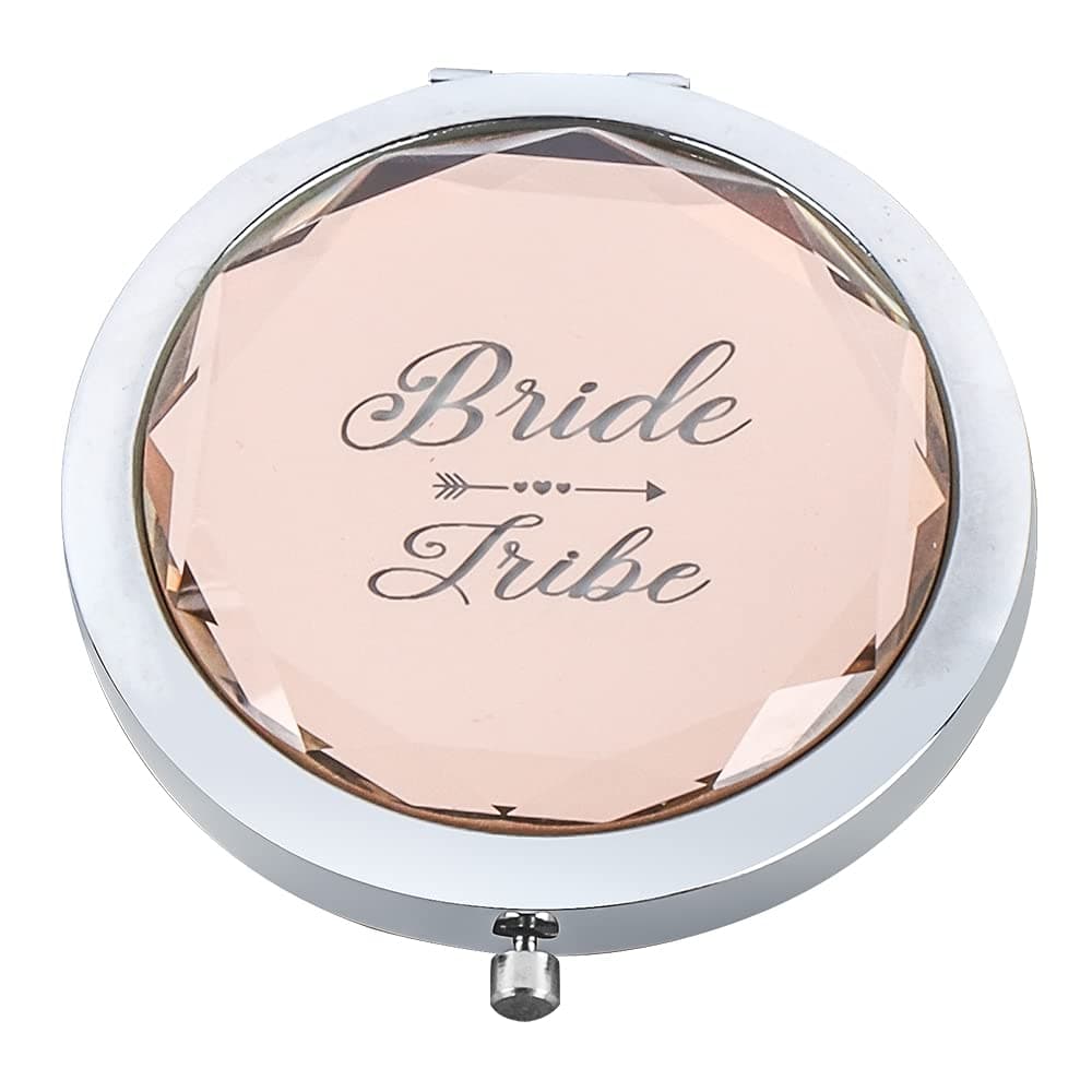 JEKUGOT Bride Tribe Makeup Mirrors For Hen Party, Bridal Parties, Team Brides, Bridesmaids Proposal Gifts